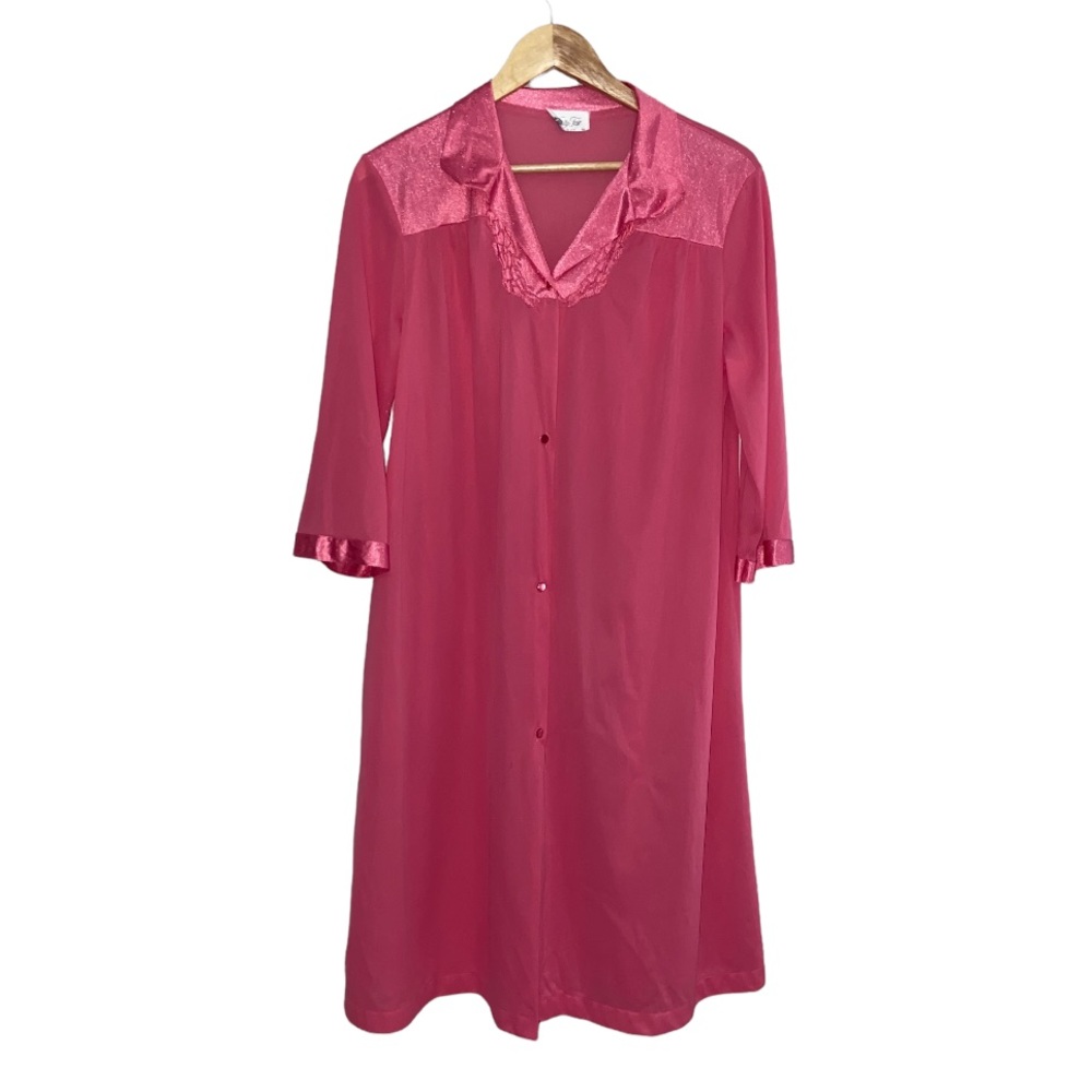 Vanity Fair l Vintage Sheer Satin Night Gown/Robe Size Medium